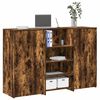 vidaXL Reception Desk Smoked oak Engineered wood Standard Reception Desk