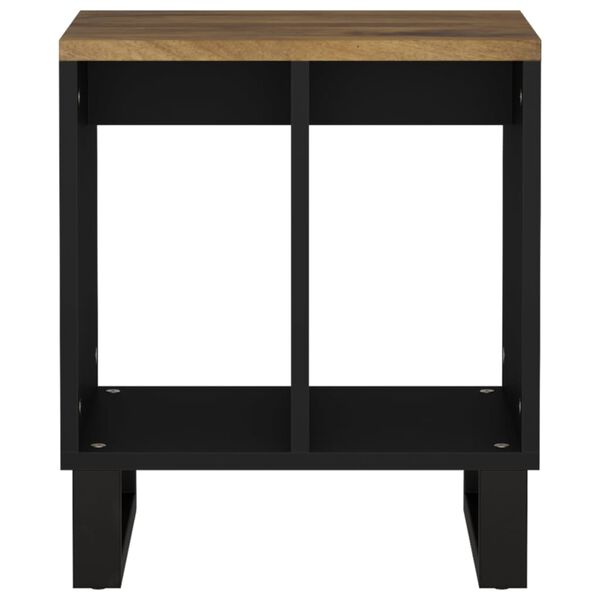 vidaXL Side Table Honey Brown, Black