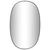 vidaXL Wall Mirror Black Glass Medium Minimalistic Wall Mirror