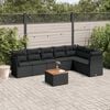 vidaXL Garden Sofa Set Black and Brown
