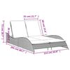 vidaXL Sun Lounger with Cushions Grey 44.9x80.7x28.7" Poly Rattan