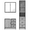 vidaXL Bathroom Furniture Set Grey Sonoma Engineered wood with a metal frame