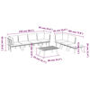 vidaXL Garden Lounge Set Dark Grey, White