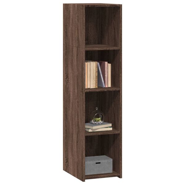 vidaXL Highboard Brown Oak Engineered Wood Tall Storage