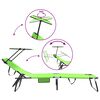 vidaXL Folding Sun Lounger Folding 2 pcs Green 190 x 57 x 81 cm Oxford
