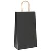 vidaXL Paper Bags 250 pcs with Handles Black 21x11x36 cm
