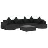 vidaXL Patio Lounge Set Set of 8 Black