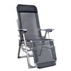 vidaXL Camping Chair Set of 2 Grey Aluminum frame Medium