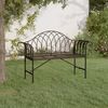 vidaXL Garden Bench Black Steel Standard Durable Garden Bench
