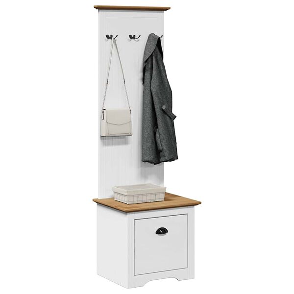vidaXL Hallway Cabinet White and Brown