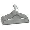 vidaXL Hanger Set of 20 Grey ABC plastic, zinc alloy, velvet Standard