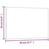 vidaXL Wall-mounted Magnetic Board Black 15.7"x11.8" Tempered Glass