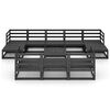 vidaXL Garden Lounge Set Black Solid Pine Wood Standard Modular