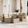 vidaXL Garden Sofa Set Beige