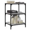 vidaXL Printer Stand 3-Tier Gray Sonoma 19.7"x16.1"x29.5" Engineered Wood