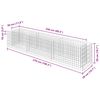 vidaXL Gabion Raised Bed Silver Galvanized Steel Large Durable