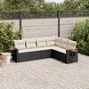 vidaXL Garden Sofa Set Black, Cream