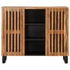 vidaXL Sideboard Brown Solid Acacia Wood with Steel Frame Medium