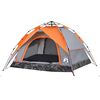 vidaXL Camping Tent Dome 3-Person Gray and Orange Quick Release