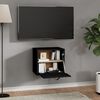 vidaXL Wall Cabinet Black Solid pine wood, engineered wood Compact