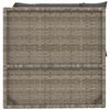 vidaXL Garden Corner Sofa Grey PE rattan, powder-coated steel, polyester