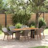 vidaXL Garden Dining Set with Cushion 7 pcs Gray and brown poly rattan