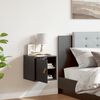 vidaXL Wall Cabinet Black Solid pine wood 12.4x11.8x11.8 in Wall Cabinet
