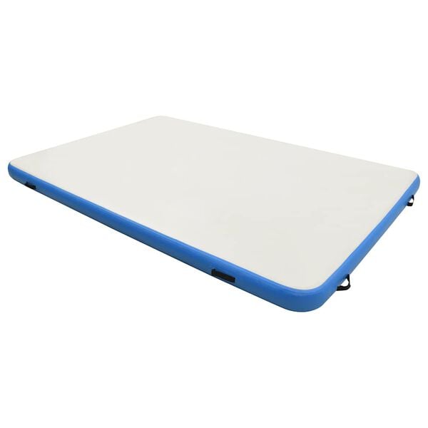 vidaXL Inflatable Floating Deck Blue and White High-Density PVC, PVC Fabric