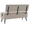 vidaXL Storage Bench Cream MDF, Engineered wood, Fabric, Steel Medium