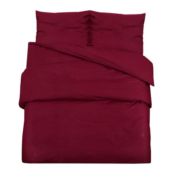 vidaXL Duvet Cover Set Bordeaux Microfiber fabric (100% polyester)