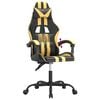 vidaXL Gaming Chair Black and Gold Faux leather, Metal, Plywood