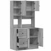 vidaXL Kitchen Cabinet Gray Sonoma 37.4"x19.7"x70.9" Engineered Wood