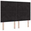 vidaXL Headboard with LED Strip Lights Adjustable Black 28.3" Velvet
