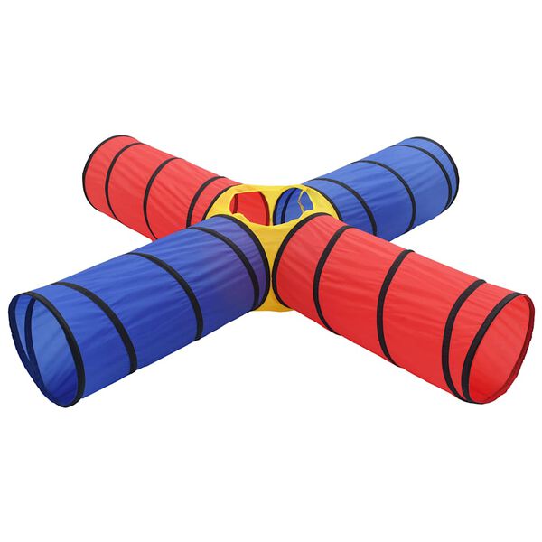 vidaXL Play Tunnel Colorful Polyester, Steel, PE (Polyethylene) Large