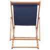 vidaXL Beach Chair Blue Eucalyptus wood and Polyethylene fabric Large