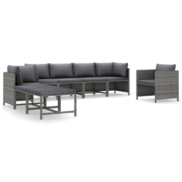 vidaXL Garden Lounge Set Grey