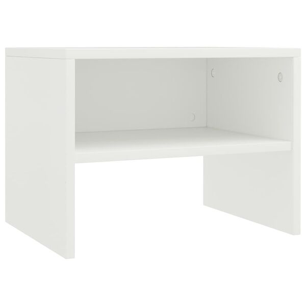 vidaXL Bedside Cabinet White Engineered wood Compact Bedside Cabinet