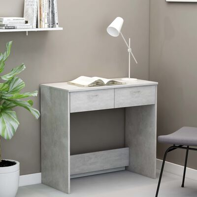 vidaXL Desk Concrete Gray 31.5"x15.7"x29.5" Engineered Wood