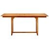 vidaXL Garden Table Solid acacia wood Medium Extendable Garden Table