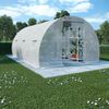 vidaXL Greenhouse White PE mesh fabric, galvanized steel 145.3ft²