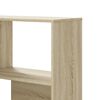 vidaXL Corner Bookcase Sonoma oak Engineered wood 4-Tier Corner Bookcase