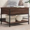 vidaXL Coffee Table Brown Oak 27.6"x19.7"x19.7" Engineered Wood and Metal