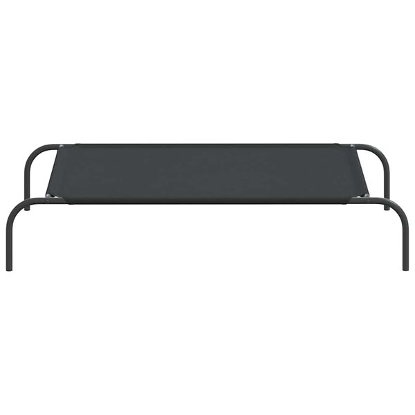 vidaXL Elevated Dog Bed Black Oxford fabric and powder-coated steel Medium