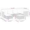 vidaXL Garden Sofa Set Beige, Cream white