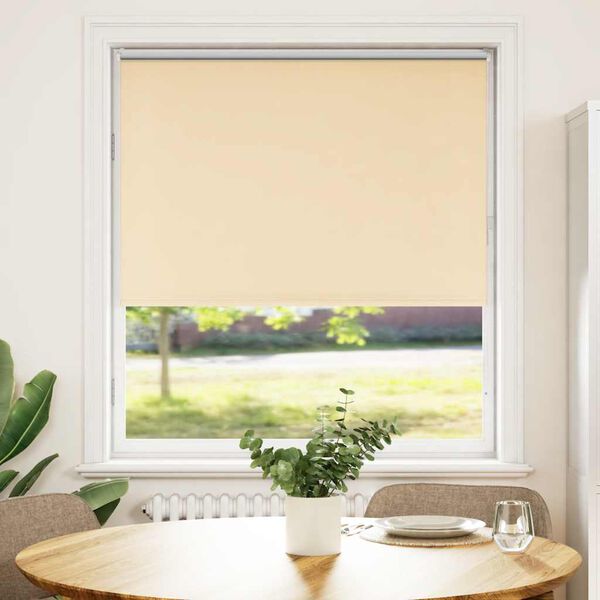vidaXL Roller Blind Beige 100% Polyester 43.3 x 59.1 in