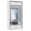 vidaXL Wardrobe White Engineered Wood Compact Wardrobe Rectangular