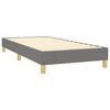vidaXL Box Spring Bed with Mattress Dark Gray 39.4"x74.8" Twin Fabric