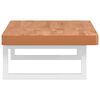 vidaXL Basin Shelf Beech wood and white Solid beech wood and steel Medium