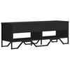 vidaXL TV Cabinet Black Engineered wood, Metal Medium TV Cabinet