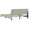 vidaXL Bed Frame without Mattress "Hanko" Light Gray 59.8"x79.9" Velvet